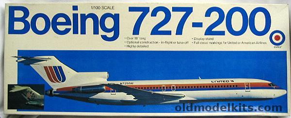 Entex 1/100 Boeing 727-200 - United or American Airlines, 8508 plastic model kit